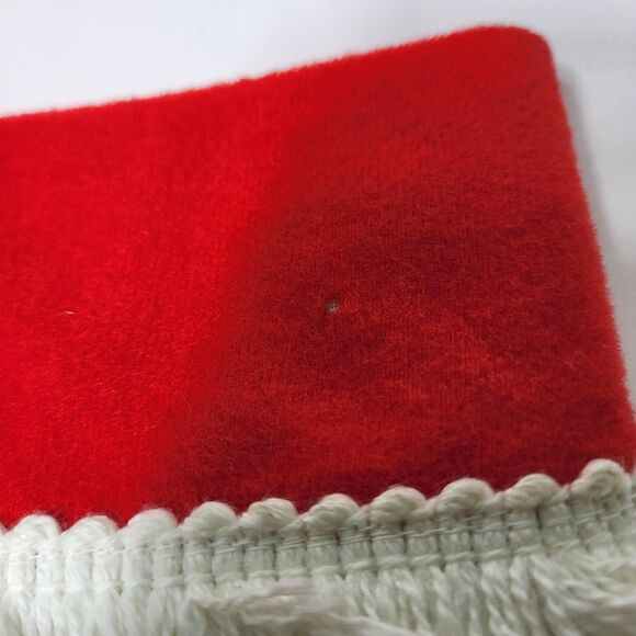 Vintage Patchwork Christmas Stocking Primitive Farmhouse Fringe Set of 2 - Picture 10 of 16